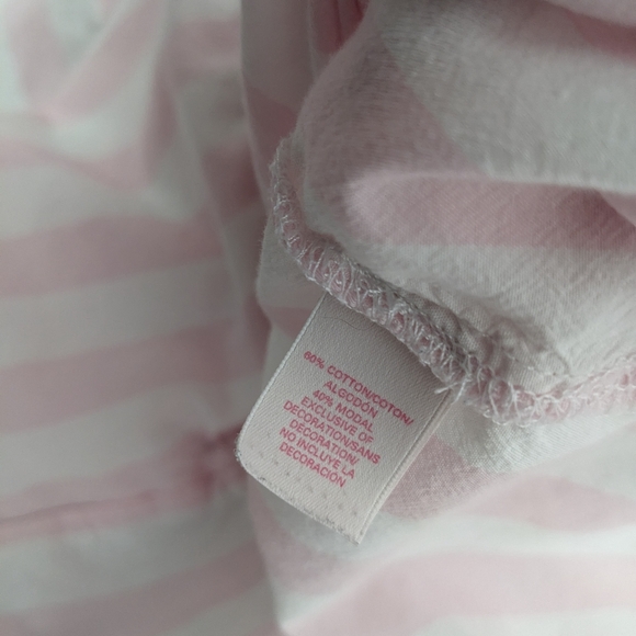 Victoria’s Secret Logo Embroidered Pink Striped PJ Set Size Small - Picture 7 of 11